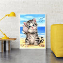 11CT Stamped DIY Cat Full Embroider Needlework Cross Stitch Kits