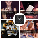 Tarot Card Tablecloth Zodiac-pattern Flannel Tarots Cloth 49x49cm (Black)