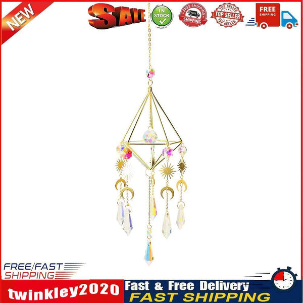 Crystal Windchimes Ornament Lighting Ball Home Hanging Pendant Decor (B) Newly