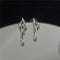Woman Man Irregular Asymmetrical Cool Geometric Earrings Zircon Liquid Metal