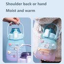 1.3L Large-capacity Water Bottle with Time Mark Leak-proof Cup for Outdoor Sp