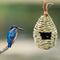 Humming Bird House, Woven Nesting Houses, Hanging Bird Hut for Decor, 3 Packs