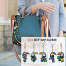 14PCS Diamond Painting Keychains Cup Animal Embroidery Needlework Keyrings