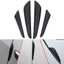 4 Pcs Carbon Fiber Car Door Edge Guard Scratch Protector Anti-collision Strip