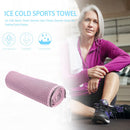 Ice Cold Sports Towel Summer Outdoor Fitness Quick Dry Cooling Towel (Pink)