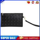 Fashion Rivet Evening Clutch Bag Leather Women Envelope Handbag (Black)