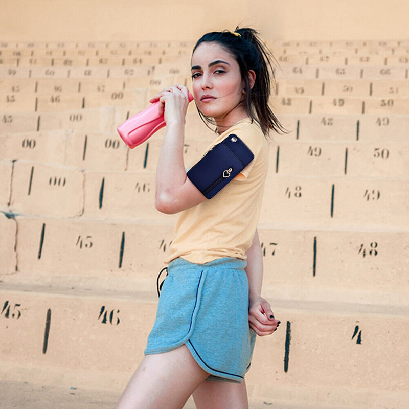 7in Outdoor Universal Phone Arm Shoulder Bag Multifunctional (Dark Blue) Newly