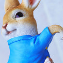 Funny Rabbit Statue Adorable Bunny Sculpture Ornament for Outdoor (Blue) Newly