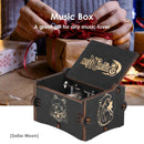 Retro Home Ornaments Crafts Wooden Hand Cranked Music Box Decor Kids Gifts