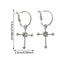 Woman Party Accessories Jewelry Diamante Cross Earrings Stud Earrings Dangle