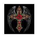 Full Embroidery DIY Canvas Stamped 11CT Cross Stitch Black Wings Kit Ornaments