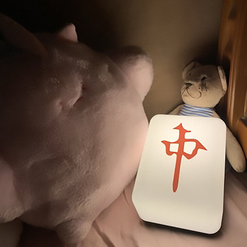 Mahjong LED Night Light Rechargeable Atmosphere Lamp Desk Bedroom Decor (A)