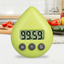 Water Drop Electronic Countdown LCD Digital Timer Alarm Clock (Retro Green)