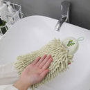 Soft Chenille Hand Towel Kitchen Bathroom Super Absorbent Towels (Green) Newly