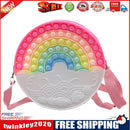 Push Bubble Rainbow Cloud Shoulder Bag Pendant Decompression Toys for Kids