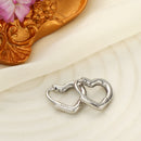 Fashion Small Jewelry Gift Hoop Earrings S925 Studs Heart Shaped Hypoallergenic