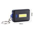 Portable Mini Flashlight COB LED Key Chain Keyring Torch Hiking Work Light Lamp