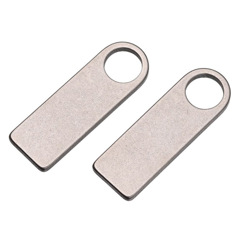 EDC Multi Tool Blank Titanium Plate DIY Name Tag Keyring Pendant Anti-Lost Pet