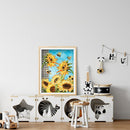 DIY Full Round Drill Diamond Paint Sunflower Mosaic Rhinestone Drawing Pictur