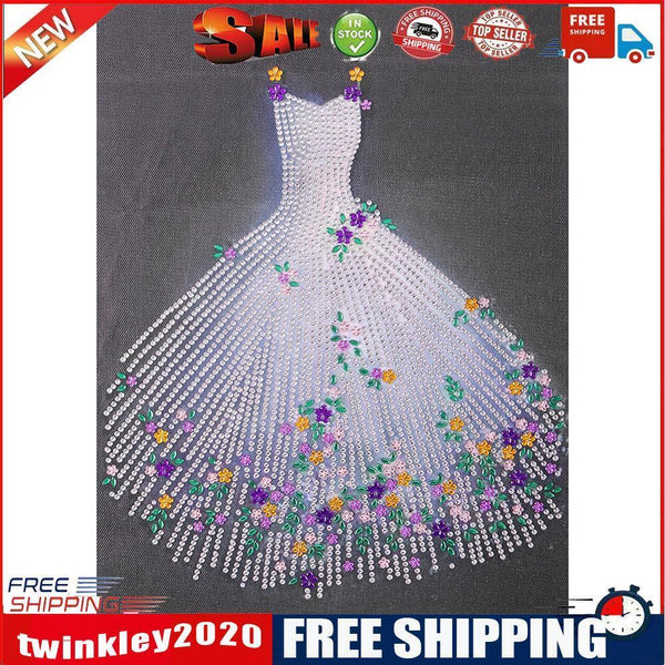 Special Shaped 5D Kit White Wedding Dress Diamond Painting Craft (YXC021)