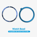 Stainless Steel Bezel Case Cover Bumper Ring (For Garmin Fenix 7S Blue)