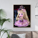 5D DIY Girl Special Shaped Diamond Painting Cross Stitch Kits Bedroom Wall