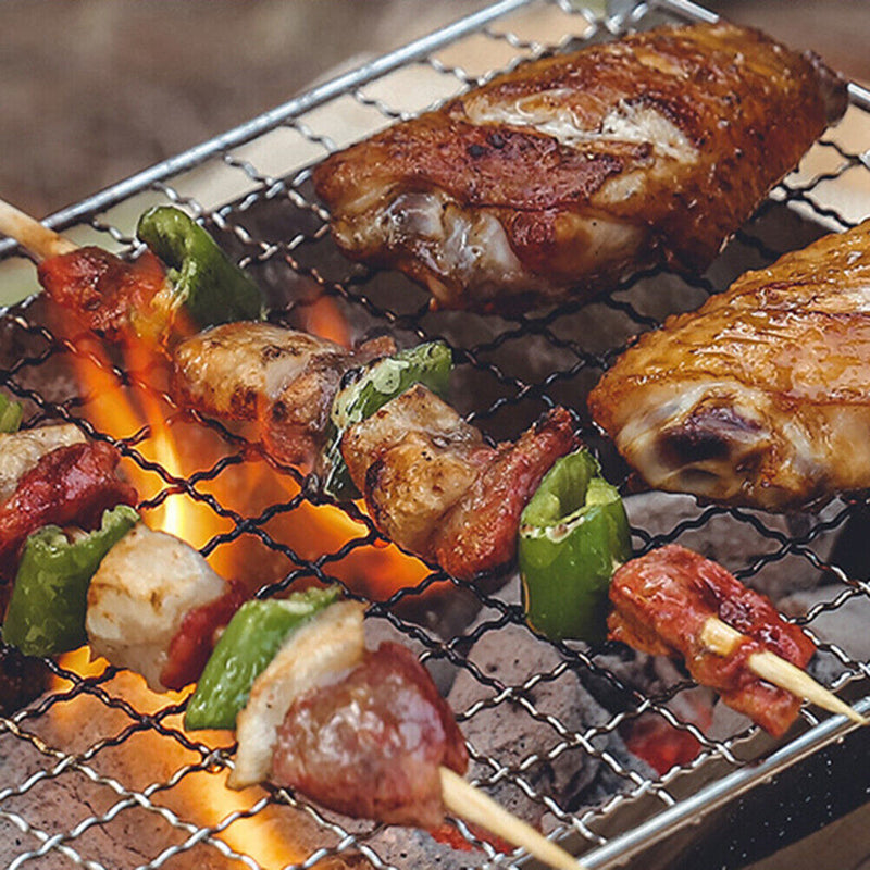 Portable Folding BBQ Grill Stove 1-2 Person Outdoor Camping Barbecue Heater Rack