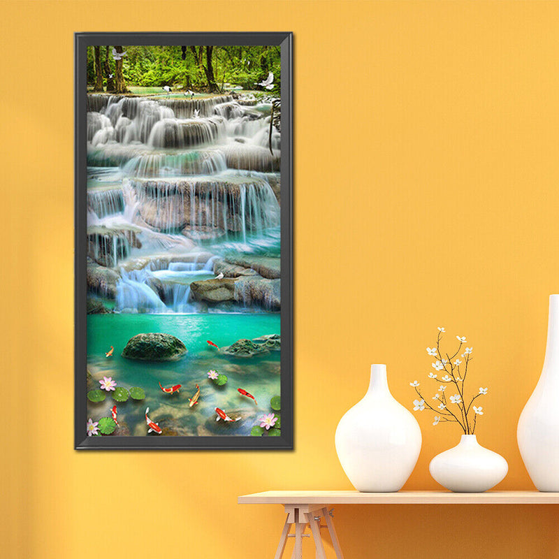 5D Diamond Painting Full Square Drill Waterfall Picture of Rhinestone