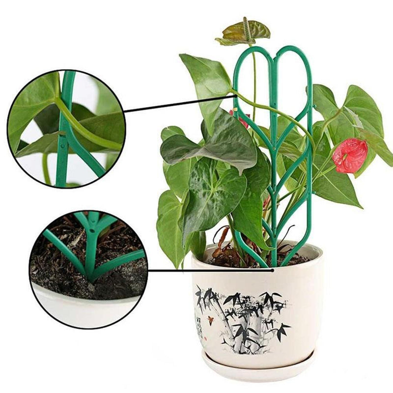 Leaf Shape Garden Trellis for Mini Climbing Plants Potted Plant Support Rack