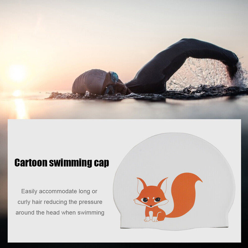 Swimming Caps Waterproof Swim Pool Cap Ear Protect Silicone Diving Hat for Gi