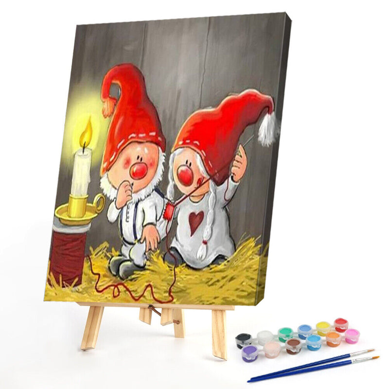 40x50cm Paint By Numbers Gnome Oil for Adults Children Room Home Wall Decor Gift