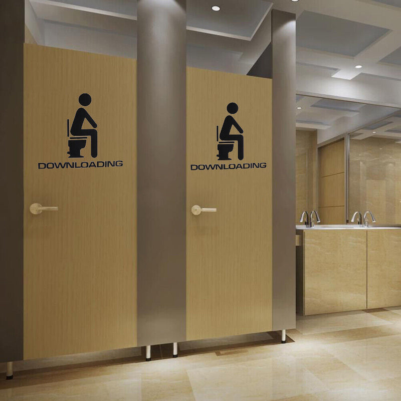 Downloading Toilet Seat Removable Vinyl Bathroom Door Wall Stickers Newly