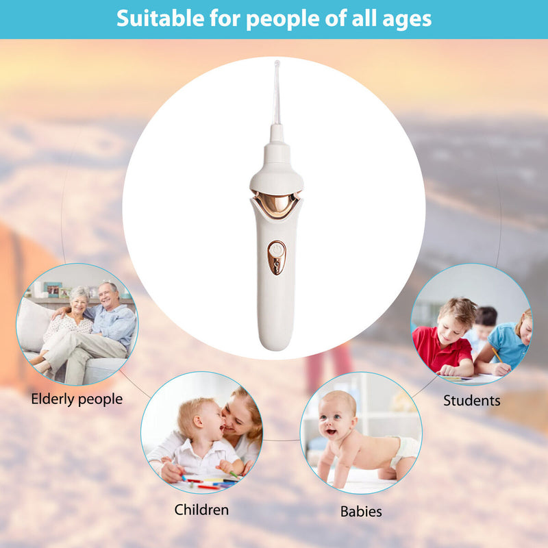 Ear Wax Remover 5 Replaceable Ear Spoon Portable Safety Electric Ear Picks