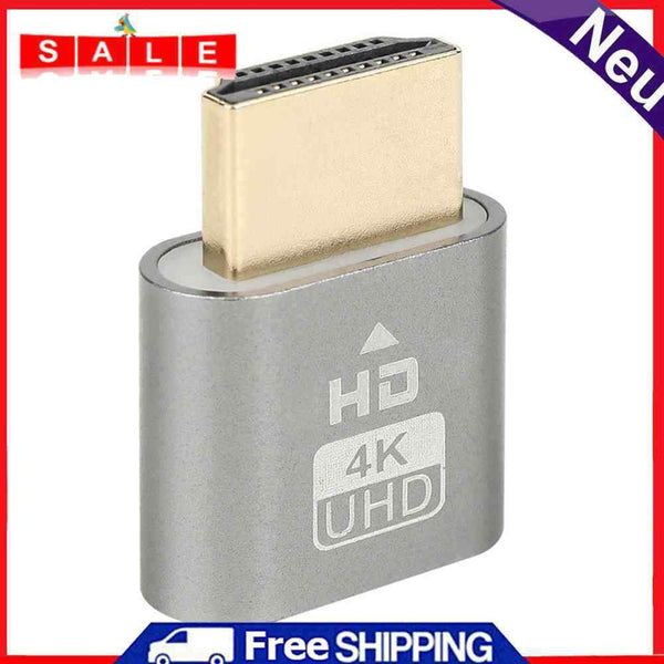 HDMI-Compatible 4K DDC EDID Dummy Plug Emulator Virtual Display Up to 3840x2160