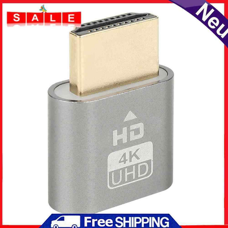 HDMI-Compatible 4K DDC EDID Dummy Plug Emulator Virtual Display Up to 3840x2160