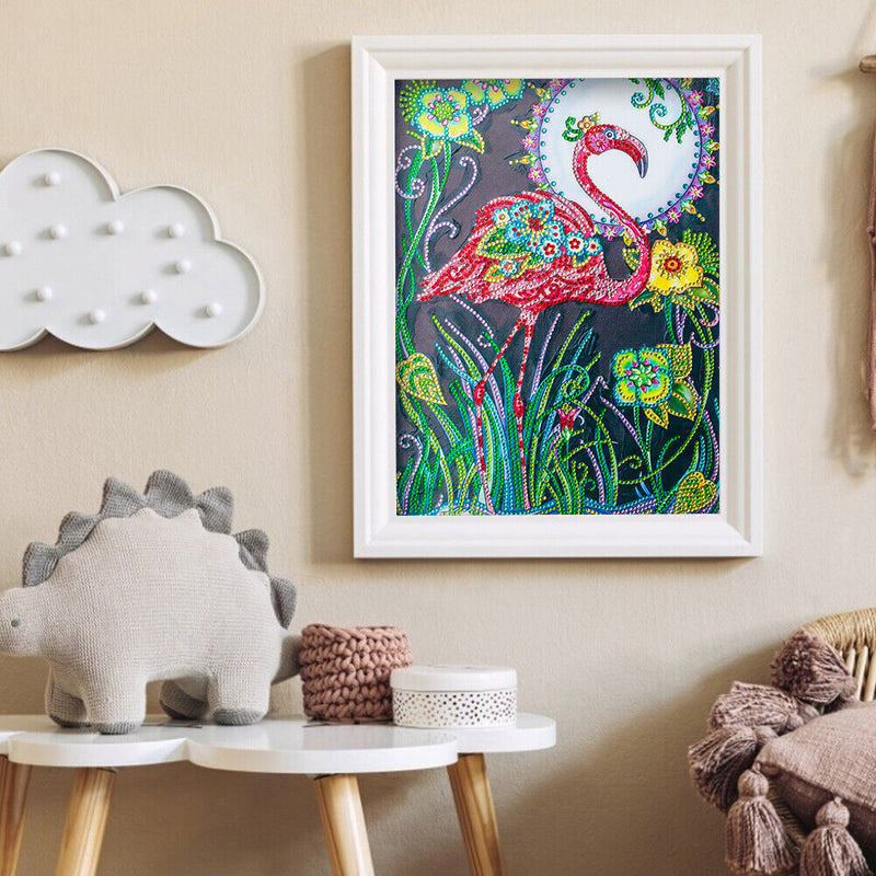 Flamingos 5D DIY Partial Special Shape Drill Diamond Painting