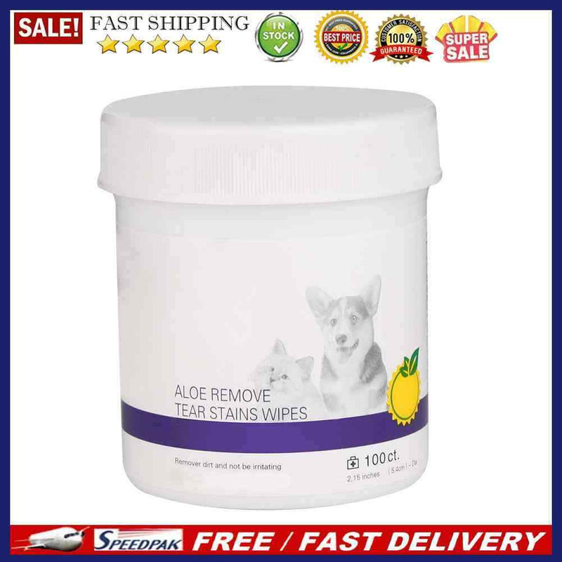 300pcs Pet Eye Wet Wipes Cat Dog Tear Stain Remover Cleaning Paper Towels