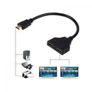 Dual Port Cable Splitter 1080p HDMI Converter 1 In 2 Out Male to 2 Female