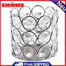 Crystal Candle Holder Metal Makeup Brush Storage Tube Pen Bucket Jewelry Box