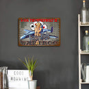Retro Metal Sign Character Pattern Kitchen Bedroom Art Plates Painting Gift