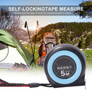 Retractable Steel Tape Measure Distance Measuring Ruler Blue (5m x 19mm)