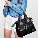 Women Travel Waterproof Nylon Shoulder Mummy Messenger Handbags (Black)