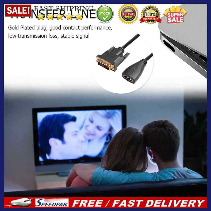 30cm DVI-D to HDMI-compatible for Computer DVI-D Male to HDMI-compatible Female