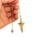 Spiral Cone Pattern Amulet Pyramid Pendule Reiki Healing Reiki Pendulum Pendant