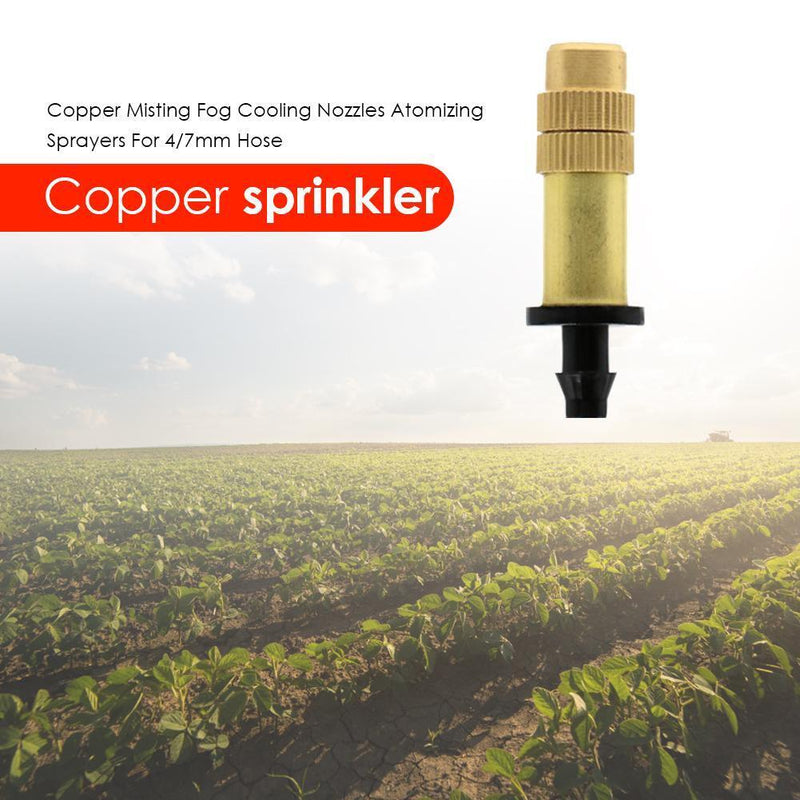 Copper Nozzle Lawn Garden Atomizing Sprayer Adjustable Mist Watering Irriga