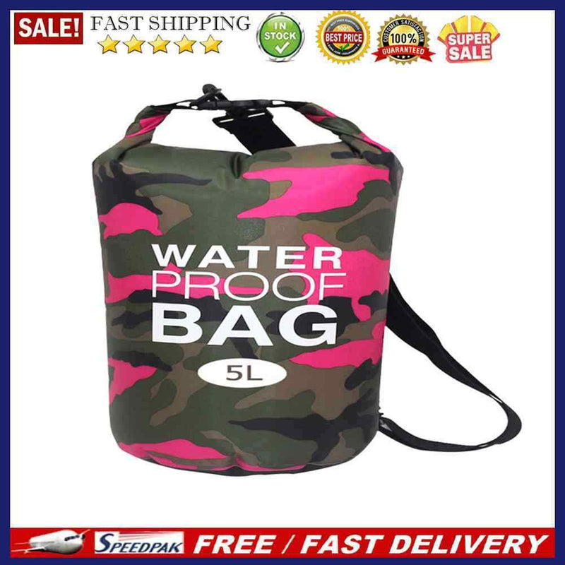 Waterproof Swimming Bag Dry Sack Camouflage Outdoor Camping Hiking Storage