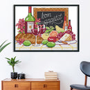 Cross Stitch Printed Embroidery DIY Needlework 14CT Stamped (J457 Wine)