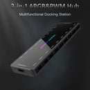 5V 3 Pin ARGB Fan 4Pin PWM HUB 1 To 9 Splitter For PC Case Controller Adapter