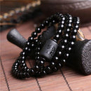 Obsidian Bracelet Dragon Phoenix Lovers Hand String Black Bead Wristbands