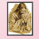 Partial Cross Stitch 11CT Jesus Praying Counted Embroidery DIY Needlework